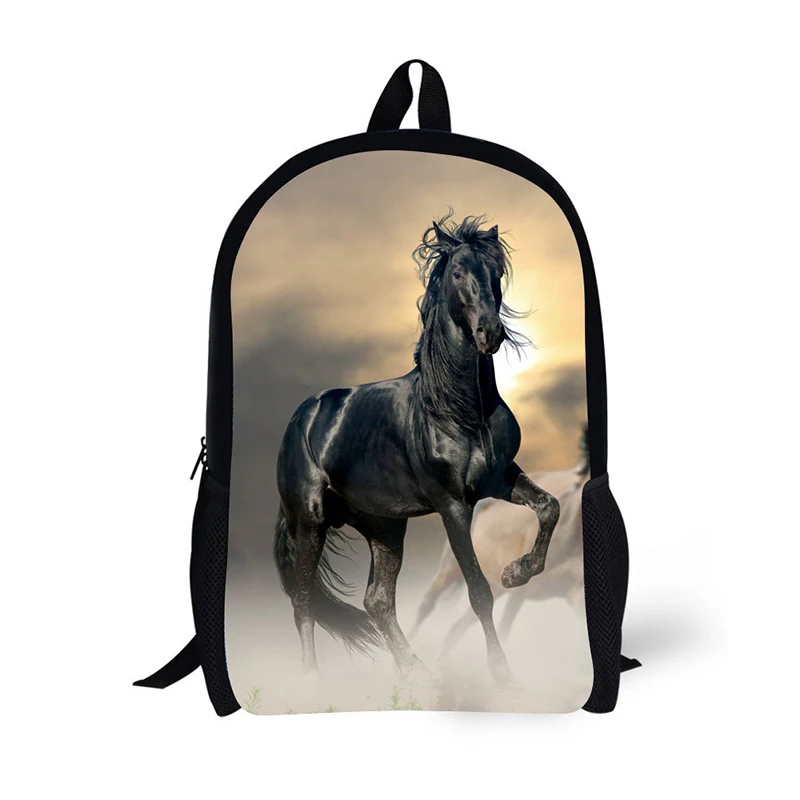 

2021 Popular Gift for Back To School Fashion 3D Horse Print School Bags Backpacks