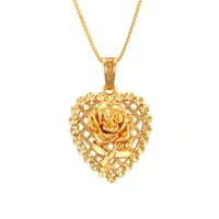 

Xuping fashion jewelry new design dubai 24K rose heart pendant for women