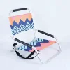 Outdoor garden personalized portable luxury backrest low canvas fabric metal lounge double custom aluminum folding beach chair