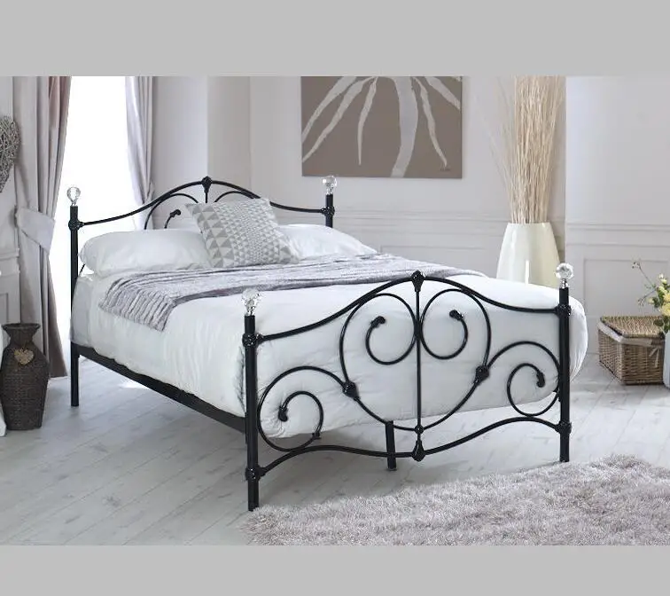 Twin Size Metal Bed Frame Including Black Metal Single Headboard bedroom furniture
