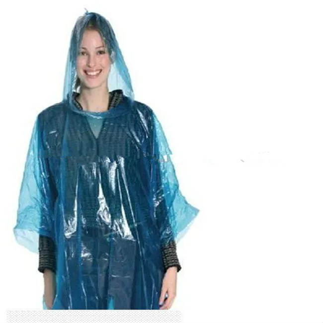 

disposable pe emergency poncho with printing