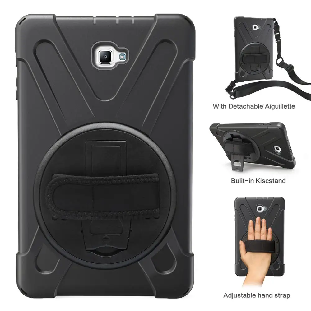 

Shoulder blet and hands strap case for Samsung Galaxy Tab A6 10.1 SM-T580, Black;blue;green;orange;pink;purple;red;white;yellow