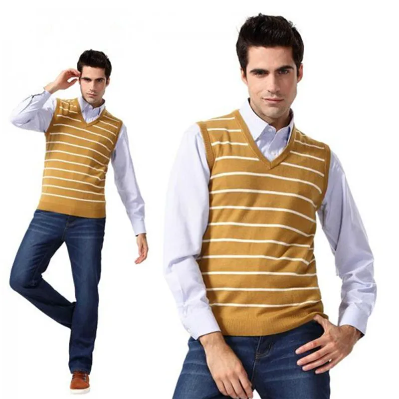 Compra Suéter de lana para hombre chalecos online al por