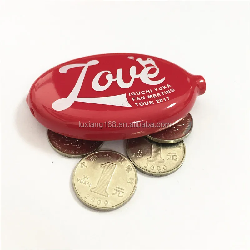 Wholesale & Oem Pvc Custom Oval Shape Plastic Squeeze Coin Holder Pocket Coin Purse With Logo ...