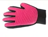 Home use pet grooming glove can collect and remove pet hair and help pet message