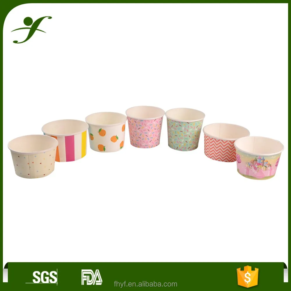 
6 7 8 9 10oz custom design single wall disposable ice cream paper cup 