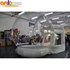 Transparent inflatable dome bubble tent,inflatable snow globe with tunnel