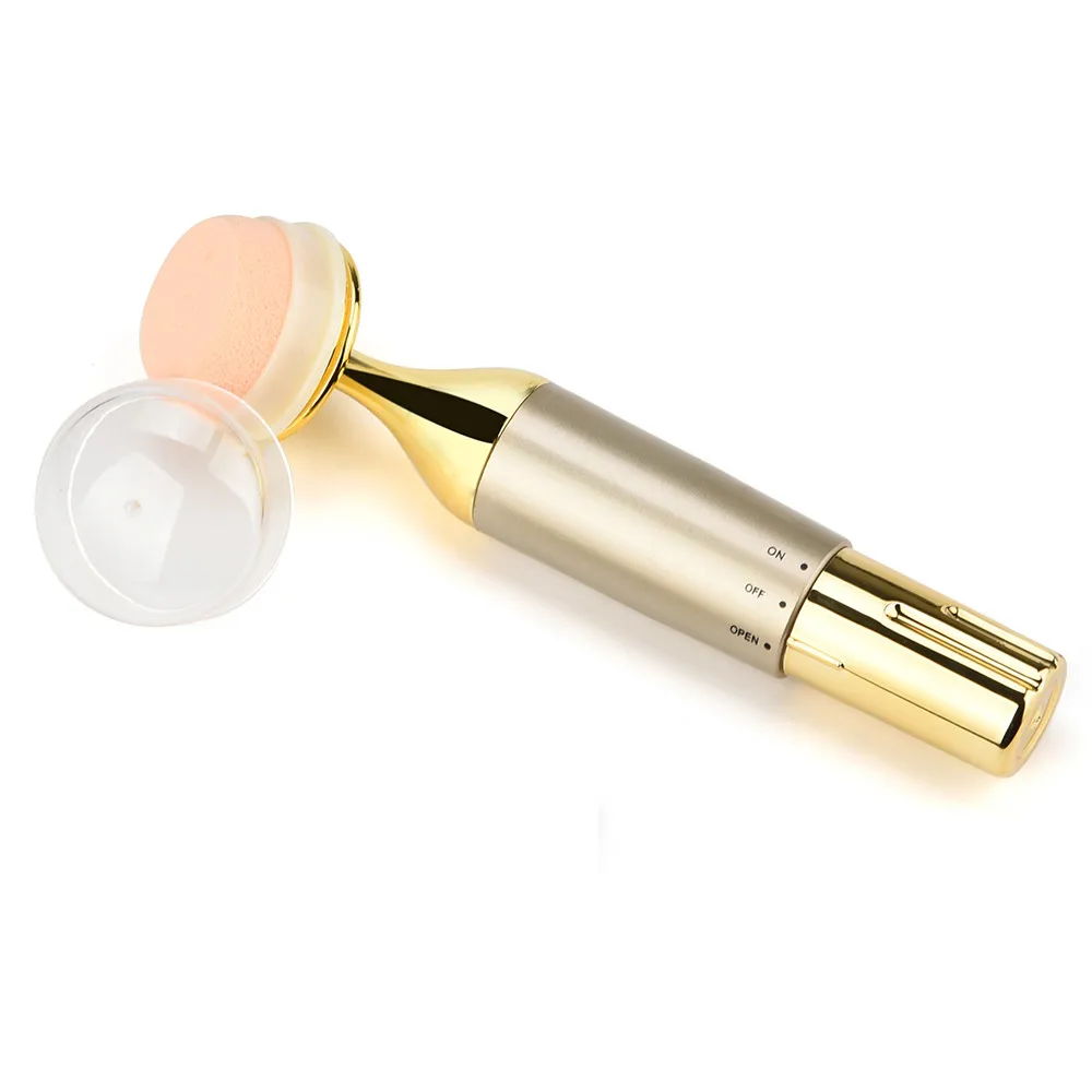 3D Electric Vibrating Makeup Puff Sponge With Battery Powder Foundation Massage Auto Face Applicator Handle Cosmetic Puff Tool