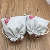 Custom Drawstring Pouch Suede Jewelry Bag With Soft Velvet Lining