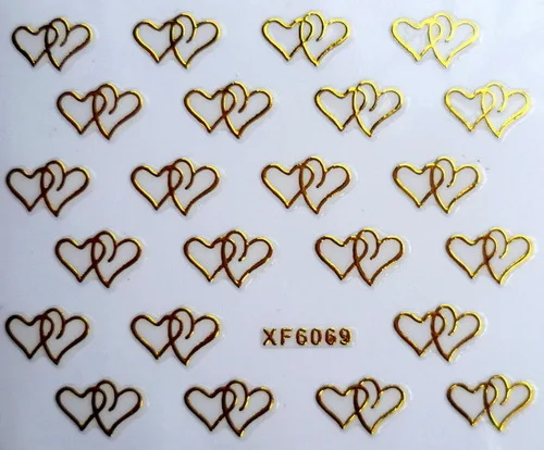 1 Sheet XFXF 3D gilded nail stickers affixed nail polish does not fade nail supplies wholesale