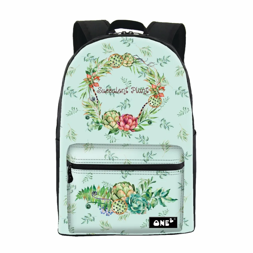 

ONE2 Design China Style Backpack Lotus Root Series Printed Backpacks Cartoon