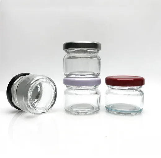 50Ml Food Grade Round Clear Honey/ Caviar Crystal Glass Jar With Lid