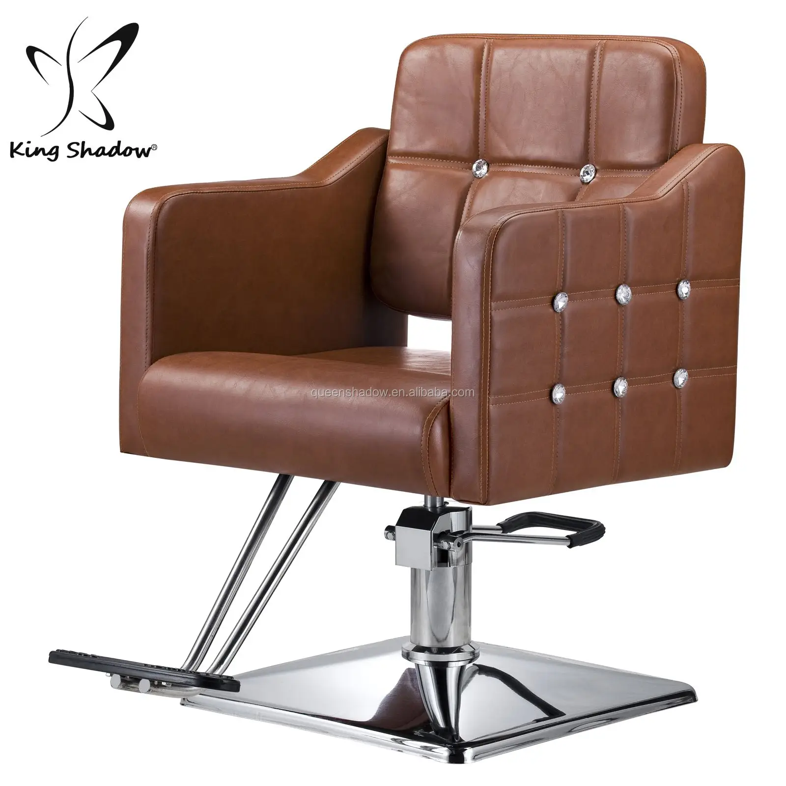 Elegant Salon Styling Stations Red Salon Haircutting Chair Barber