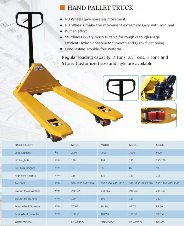 Small Pallet Jack General Industrial Equipment 2t Electric Pallet Truck 