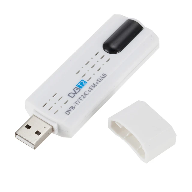 

USB 2.0 Digital DVB-T/T2 SDR+DAB+FM HDTV TV Tuner Receiver Stick SG, White