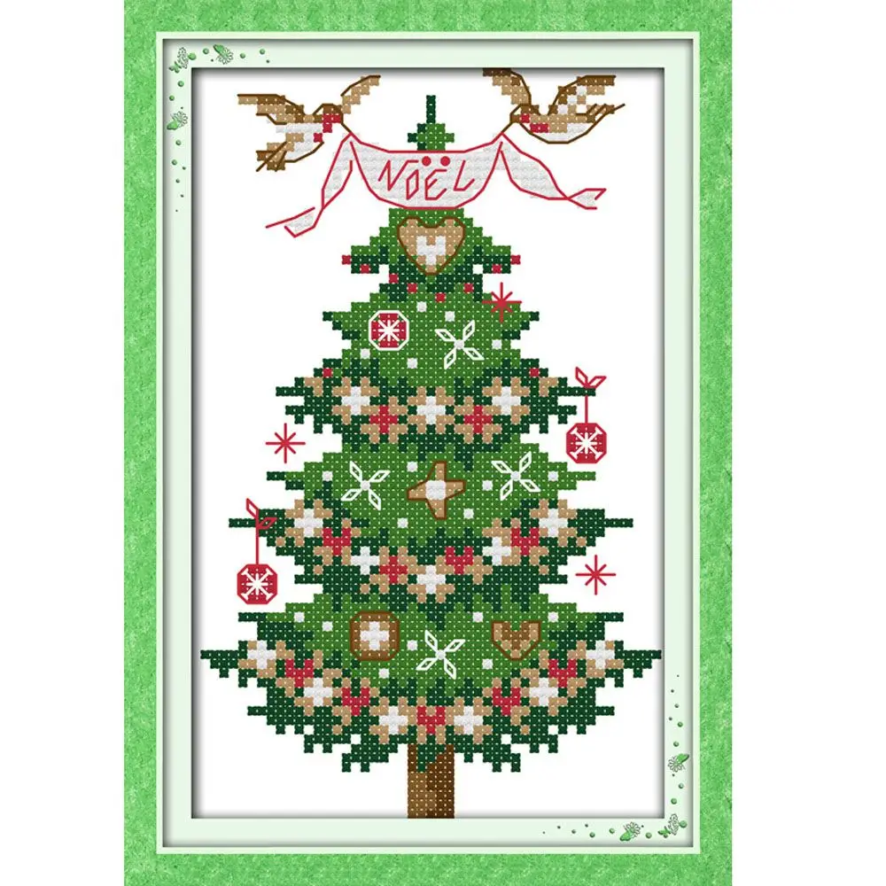 2016 DIY вышивки крестом комплект Рождественская елка крест-накрест шить 13*21 см 14CT Красивая ручной вышивки рукоделие комплекты