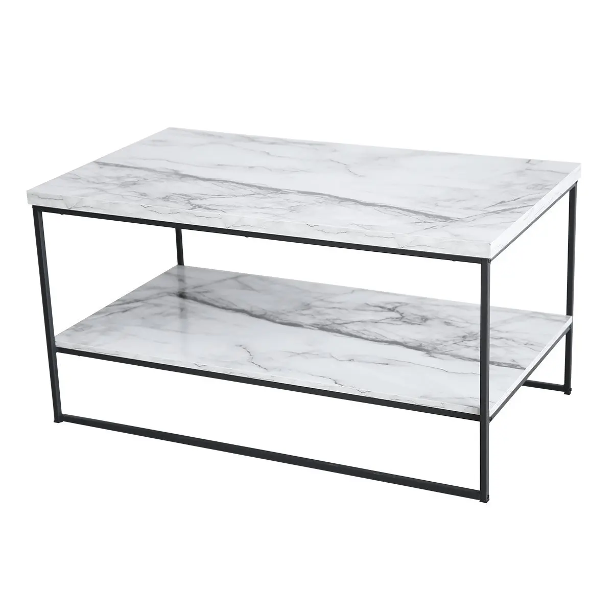 2 Tier Faux Marble Coffee Table