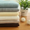 Newest design linen look curtain fabrics sheer 100% polyester for window curtains