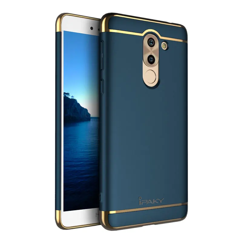 

iPaky case for Huawei Honor 6X fashion hybrid design ultra thin 3 in 1 joint electroplate phone case, Black;blue;sliver;gold;rose gold;red