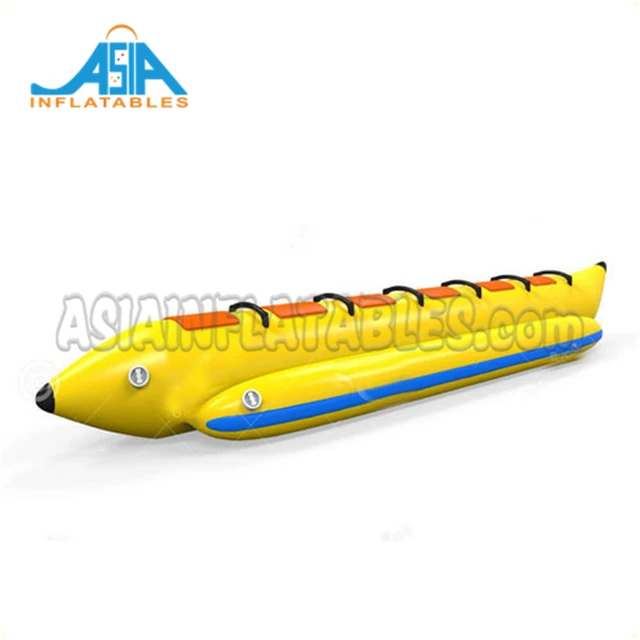 

Commercial fish boats water play equipment inflatable banana boat for kids and adults, As per picture or customized