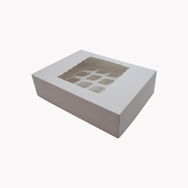 Individual Plain White Paper Cupcake Boxes Bulk With ...