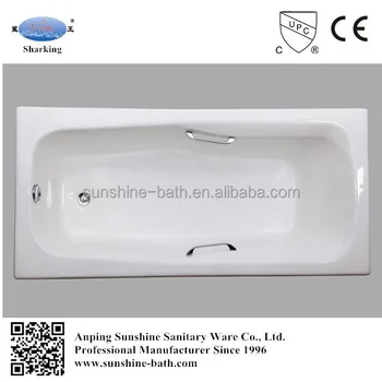 Hot Cheap Cast Iron Bathtub With Handrail China Manufacturer Bathtub Small Sizes Buy Bathtub Small Sizes Bathtub Cheap Cast Iron Bathtub Product On