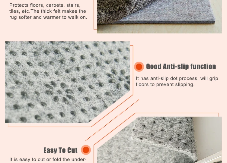 Latex And Pvc Backed Felt Plush Hold Rug Pad Buy Rug Pad Carpet