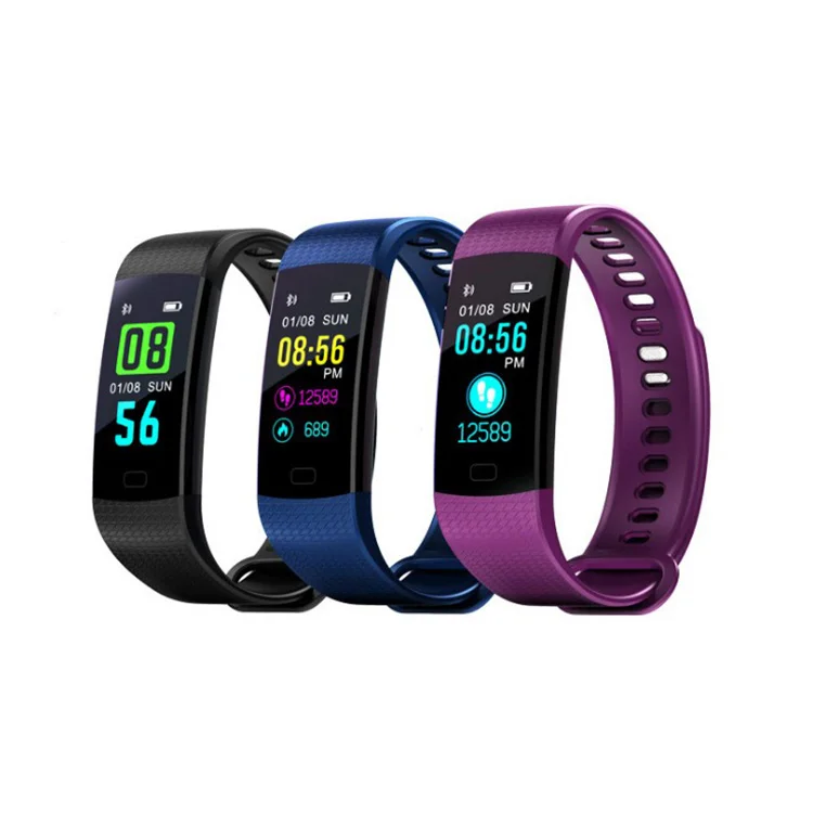 

health sleep monitor heart rate ip67 waterproof bluetooth smart bracelet y5, Blue;black;red;purple;dark blue