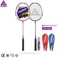 

Hot selling wholesale new design 12 balls aluminium alloy badminton rackets set