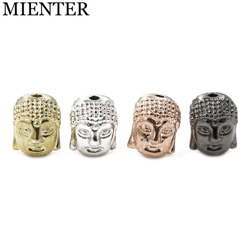 

Metal Beads for Jewelry Making Strand Bracelets Spacer Gold Silver Plated Buddha Head Charms, Picture