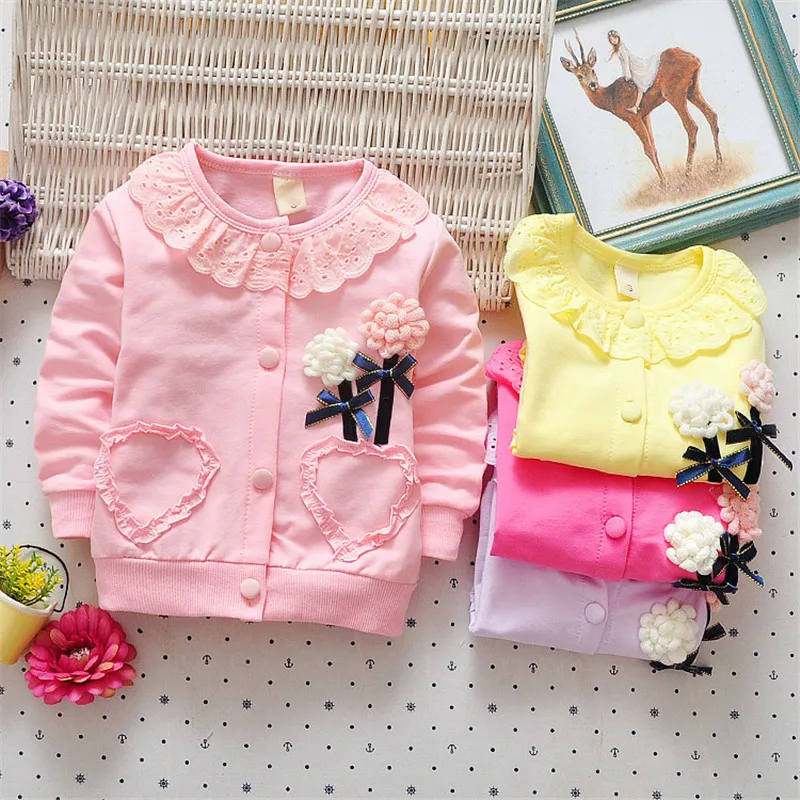 

Girls Children Outerwear Kids baby Coat Baby Cardigan Sweater coat outwear, White;pink;red