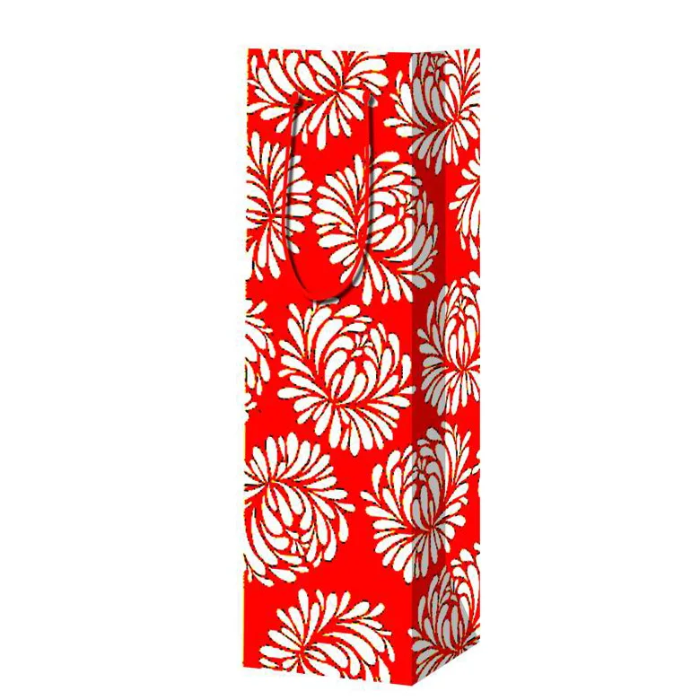 Fancy Cheap Price Elegant Luxury Wine Bottle Paper Bags With Handles