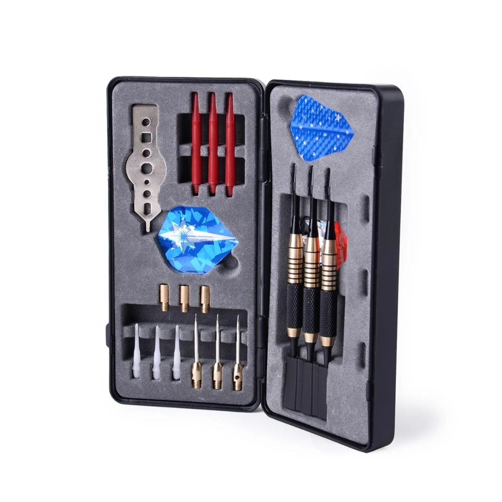 2019 Hot plastic soft and steel tips darts set case with custom dart flights and nylon shafts