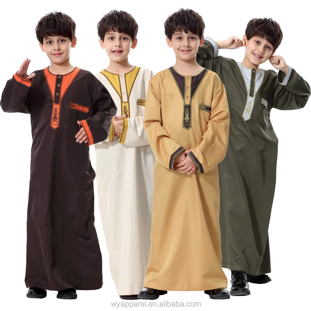 

Factory supply high quality Wholesale muslim ramadan men shirt Malay boy daffah thobe pray men thobe, As picture show