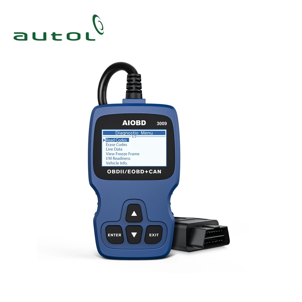

2018 Newest Ausland 3009 OBDII Code Reader AIOBD Code Reader Professional 3009 Car Diagnostic Tool, Blue