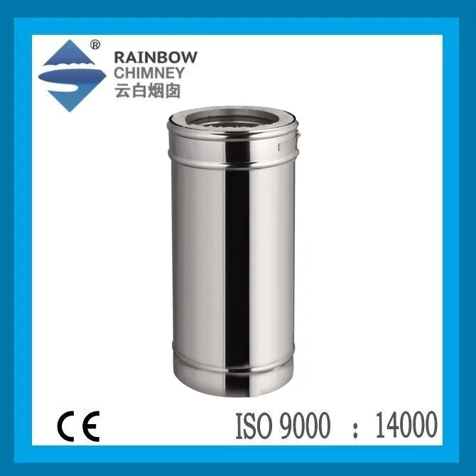 Ce Double Wall Spigot Chimney Stainless Steel Flue Pipe For