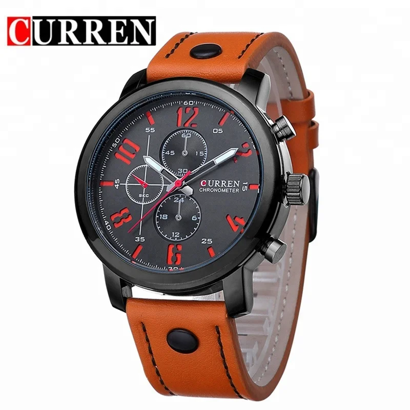 

CURREN Luxury Casual Men Watches Analog Military Sports Watch Quartz Male Wristwatches Relogio Masculino Montre Homme 8192, 7 colors