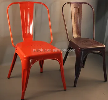 Industrial Vintage Antique Metal Side Chair For Restaurant Kitchen