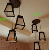 Chinese style black wooden chandelier & pendant lamp,Zhongshan Vintage 3 heads Wood Hanging Lights (0415-3p & 0418-3p)