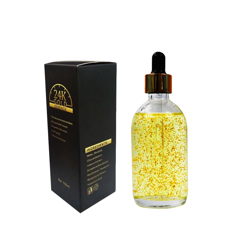 

Glow Face Improve Skin Tone Brightening Care Product 24k Gold Serum Face