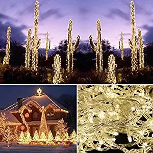 20M 200 LED Warm White Lights Decorative Christmas Party Festival Twinkle String Lamp Bulb With Tail Plug 220V EU