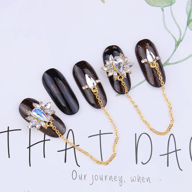 Longchain Zircon Diamond Nail Jewelry Accessories Diy Nail Rhinestones Nail Sticker Stones