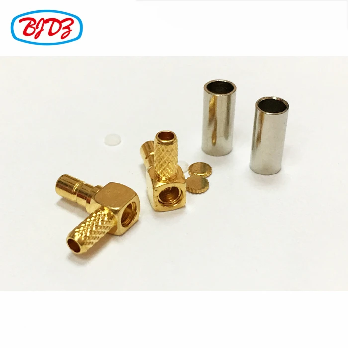 Rf Coaxial Cable Connector 90degree Elbow Ssmb Male Right Angle For