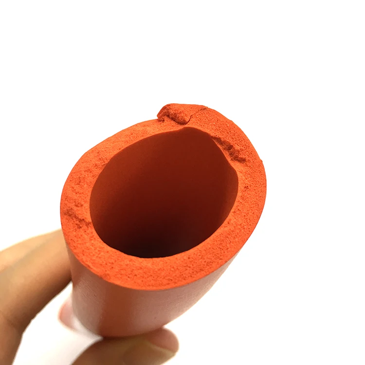 Flexible Colored Soft Silicone Foam Rubber Tube Pipe Insulation For Gym