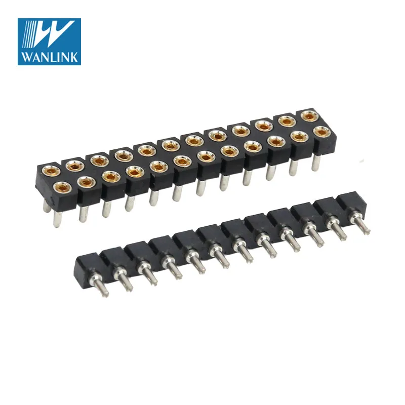 Machine Pin Ic Series Connector 2.54mm H=1.9mm Sip Ic Socket V/t Type