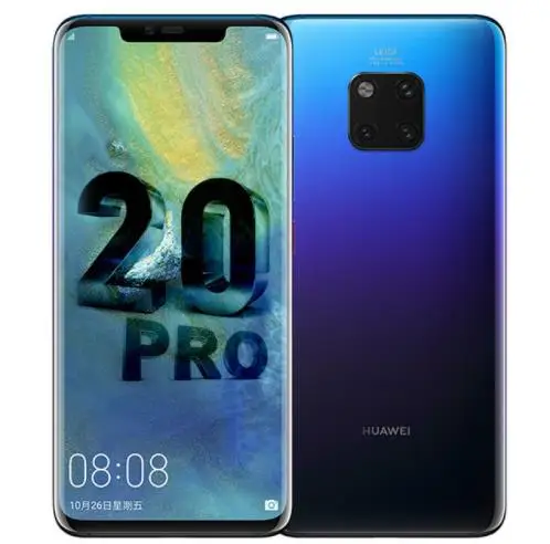 HUAWEI Mate 20 Pro Mobile Phone 6.39 inch Full Screen waterproof IP68 40 MP 4 Cameras Kirin 980 octa core quick charger 10V/4A