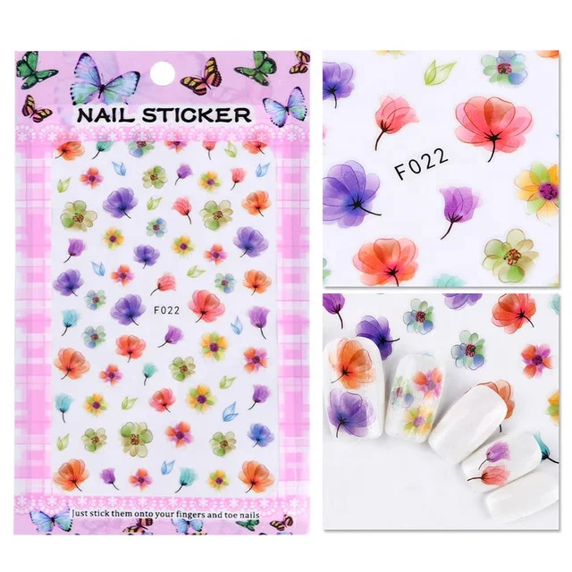 Latest Style Nail Stickers & Decals Wraps Flower Designs And ...