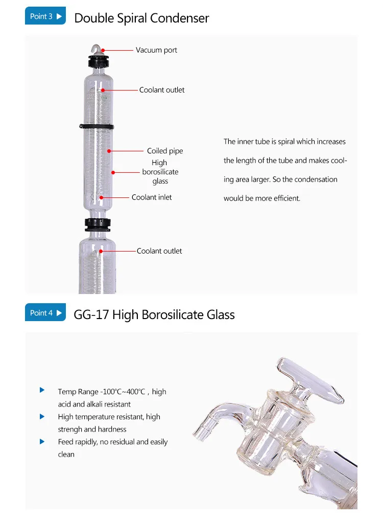 Lab 5l Distillation Vacuum Rotary Evaporator 