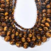 Natural Smooth Yellow Tiger Eye Gemstone Loose Beads Healing Power For Jewelry Making 4mm 6mm 8mm 10mm 12mm 14mm 16mm 18mm