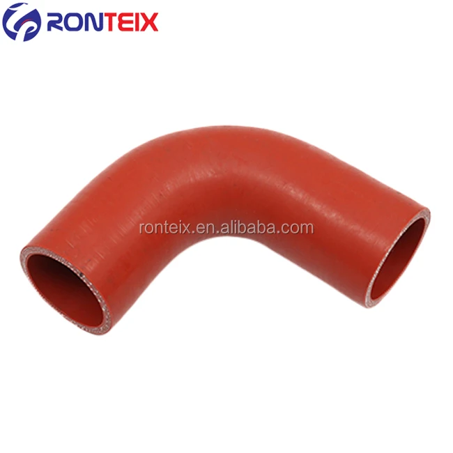 Red 2” Silicone hose 90 degree connector elbow Turbo